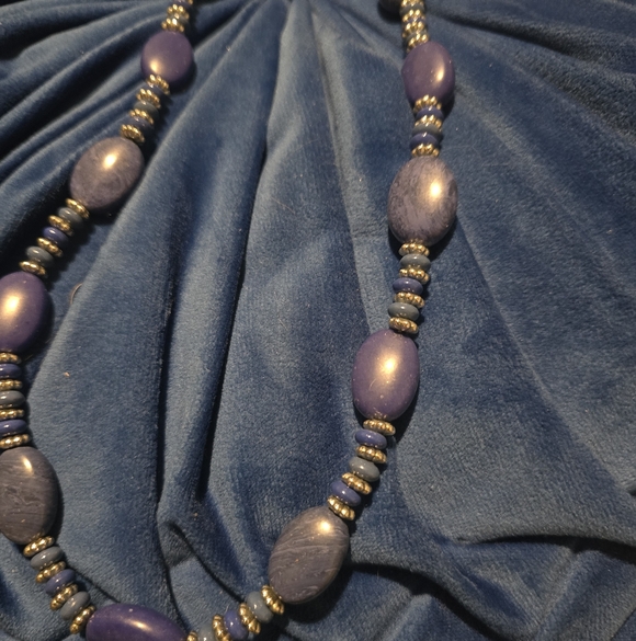 Chaps | Vintage Blue Beaded Necklace - Picture 2 of 3